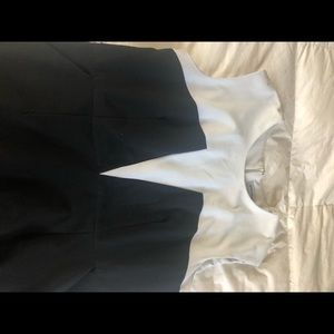 Black and white color block shift dress. Size 2x